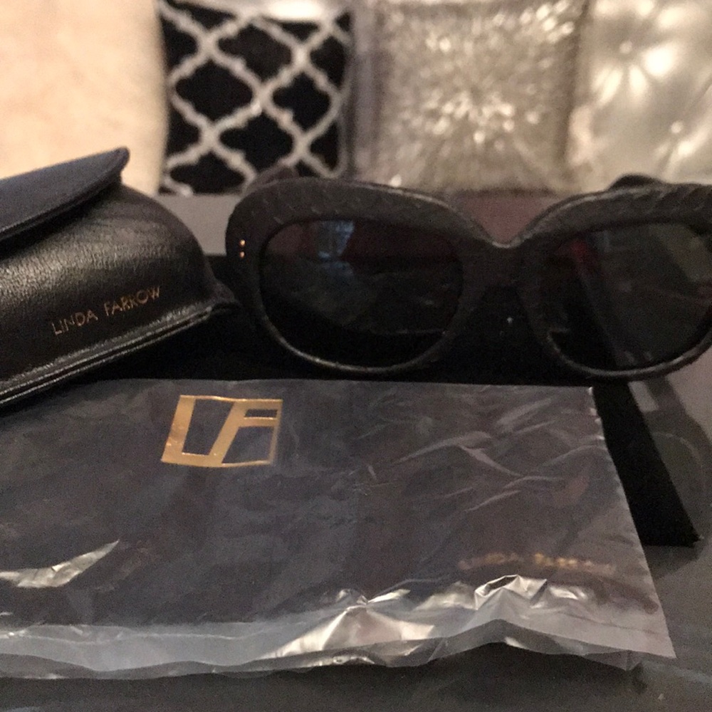 Linda Farrow Luxe snakeskin sunglasses